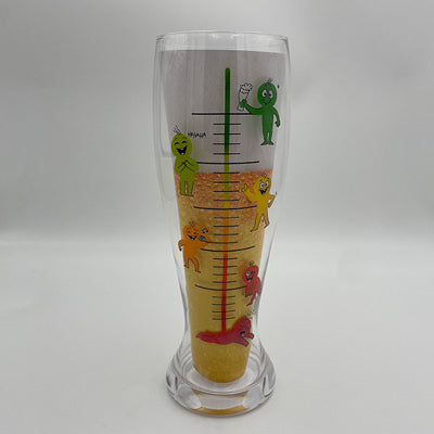 XXL Beer Glass Stages of Drinking