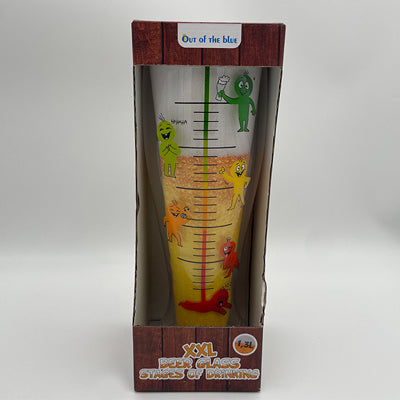 XXL Beer Glass Stages of Drinking